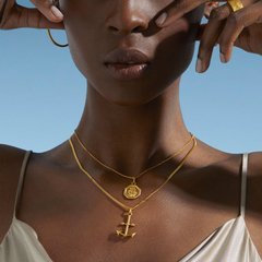 Anchor Pendant - Gold 24k