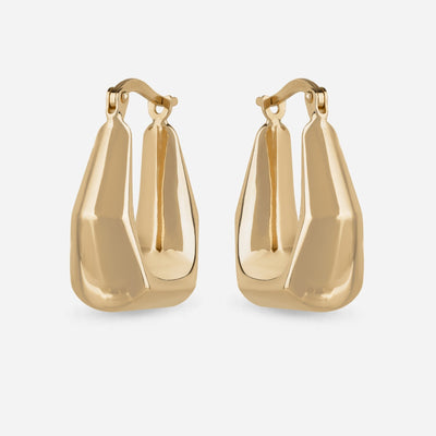 Angular Gold Hoop Earrings