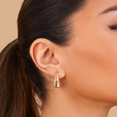 Angular Gold Hoop Earrings