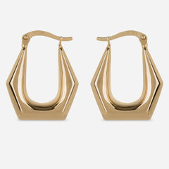 Angular Gold Hoop Earrings
