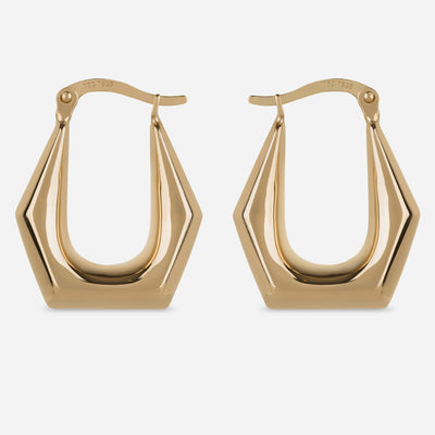 Angular Gold Hoop Earrings