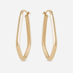 Angular minimalist hoop earrings