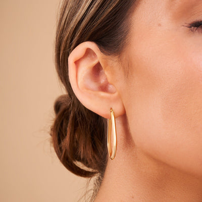 Angular Minimalist Hoop Earrings