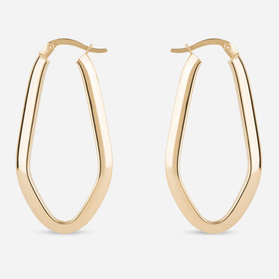 Angular Minimalist Hoop Earrings