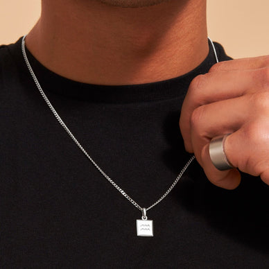 Aquarius Zodiac Pendant - Platinum