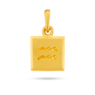 Aquarius Zodiac Pendant - Gold 24k