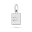 Aquarius Zodiac Pendant - Platinum