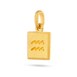 Aquarius Zodiac Pendant - Gold 24k