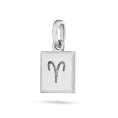 Aries Zodiac Pendant - Silver