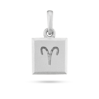 Aries Zodiac Pendant - Silver