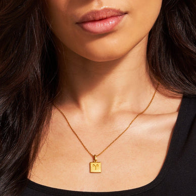 Aries Zodiac Pendant - Gold 24k