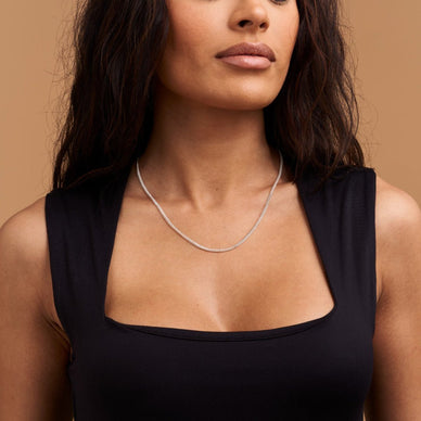 Baby Filed Curb Chain Necklace