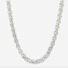 Braided curb chain necklace