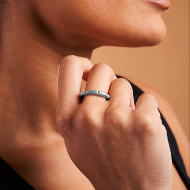 Bullion Bar Narrow Ring - Platinum