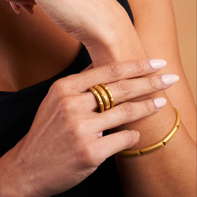 Bullion Bar Narrow Ring - Gold 24k