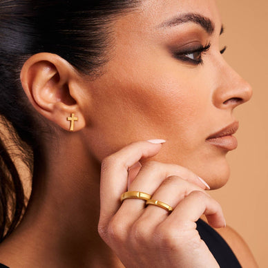 Bullion Bar Wide Ring - Gold 24k