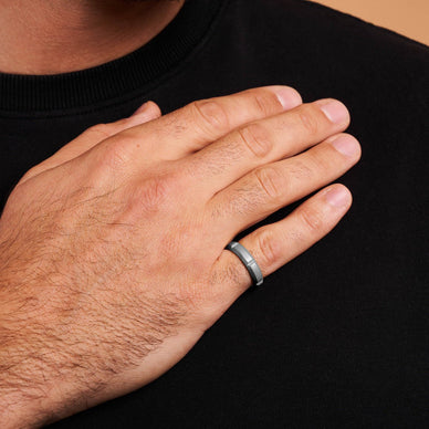 Bullion Bar Wide Ring - Platinum