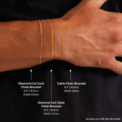 Cable Chain Bracelet - Gold 24k