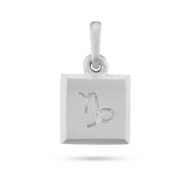 Capricorn Zodiac Pendant - Platinum
