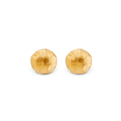 Circle Stud Earrings - Gold 24k