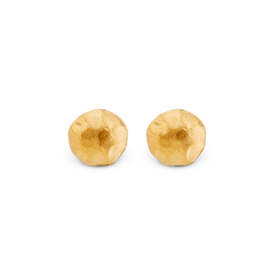 Circle Stud Earrings - Gold 24k