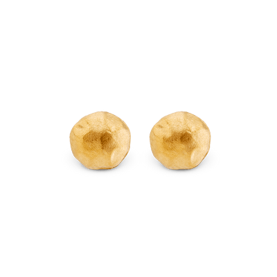 Circle Stud Earrings - Gold 24k