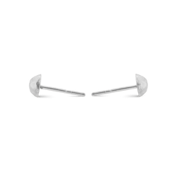 Circle Stud Earrings - Platinum