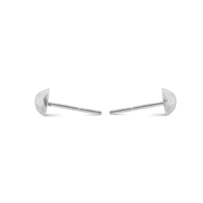 Circle Stud Earrings - Platinum