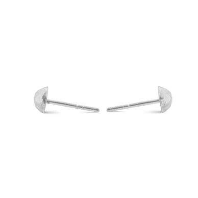 Circle Stud Earrings - Platinum