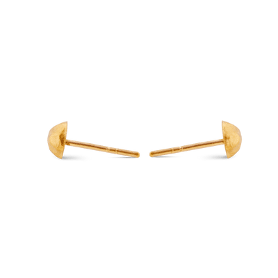 Circle Stud Earrings - Gold 24k