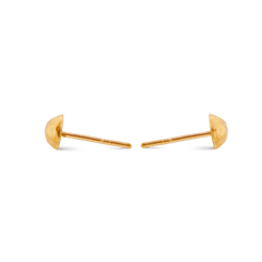 Circle Stud Earrings - Gold 24k