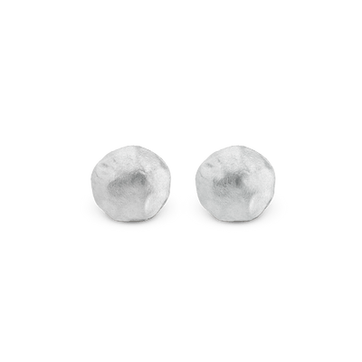 Circle Stud Earrings - Platinum