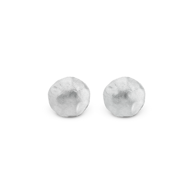 Circle Stud Earrings - Platinum