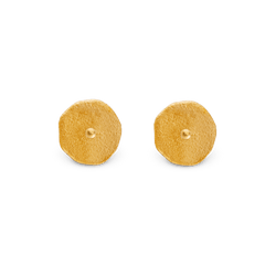 Circle Stud Earrings - Gold 24k