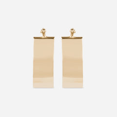 Classic Flat Gold Hoop Earrings