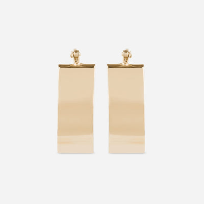 Classic Flat Gold Hoop Earrings