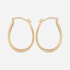 Classic Flat Gold Hoop Earrings