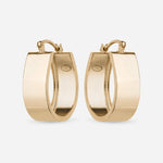 Classic flat gold hoop earrings