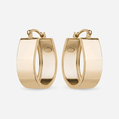Classic Flat Gold Hoop Earrings