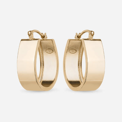 Classic Flat Gold Hoop Earrings