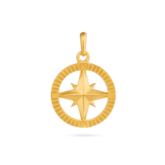Compass Pendant - Gold 24k