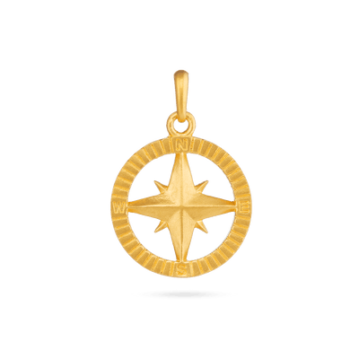 Compass Pendant - Gold 24k