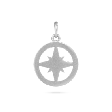 Compass Pendant - Platinum