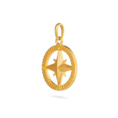Compass Pendant - Gold 24k