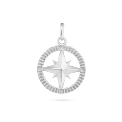Compass Pendant - Platinum