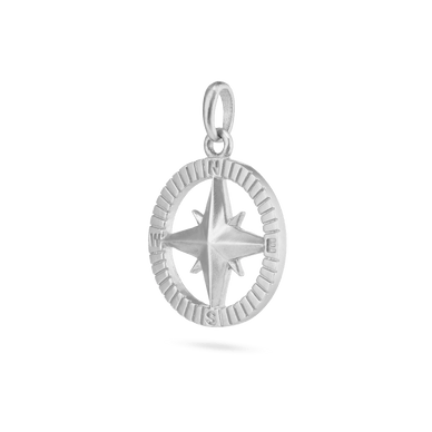 Compass Pendant - Platinum