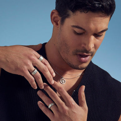 Compass Pendant - Platinum