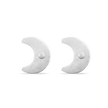 Crescent Moon Stud Earrings - Platinum