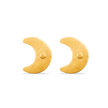 Crescent Moon Stud Earrings - Gold 14k