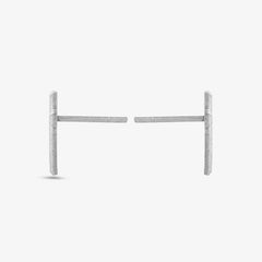 Cross Stud Earrings - Silver